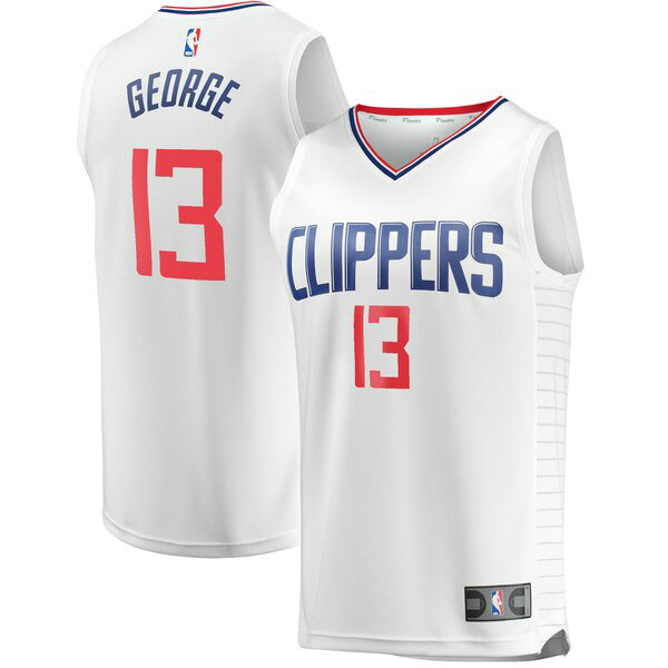 Maillot nba Los Angeles Clippers Association Edition Homme Paul George 13 Blanc